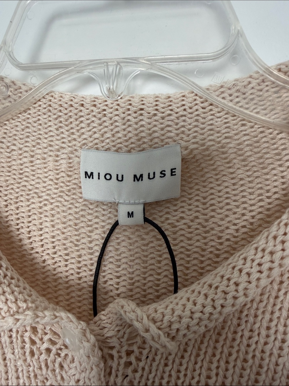 Miu Muse Cream Button-Up Knit Cardigan - Picture 2 of 11